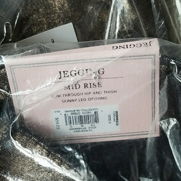 NWT Juicy Couture Rose Gold Jeggings - Picture 5 of 5